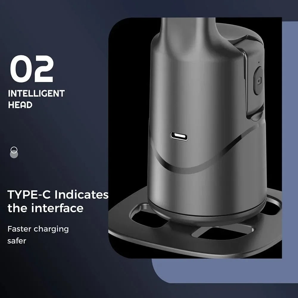 Auto Tracking Phone Tripod - 360° Smart Face Tracking Holder with Fill Light for TikTok/Youtube (Bluetooth, Gesture Control, Type-C) - Trekker Essentials