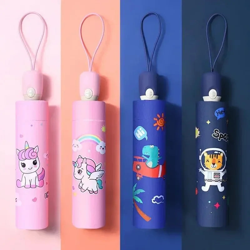 Automatic Dinosaur, Astronaut, Unicorn Umbrella – Windproof and Reflective for Kids - Trekker Essentials