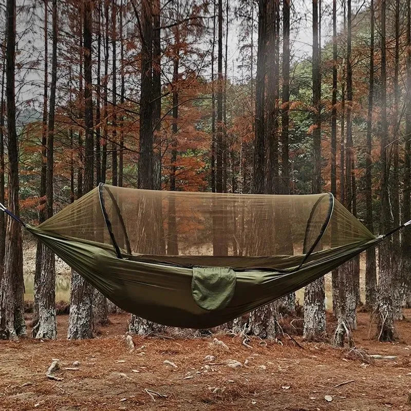 Automatic Quick-opening Mosquito Net Hammock - Outdoor Camping Swing Chair - Trekker Essentials