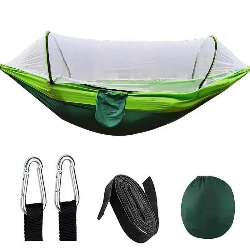 Automatic Quick-opening Mosquito Net Hammock - Outdoor Camping Swing Chair - Trekker Essentials