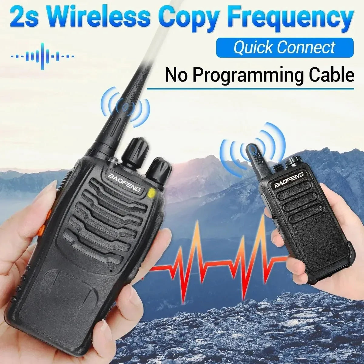Baofeng BF-888S Pro Walkie Talkie - Long Range Portable UHF 400-470MHz Two-Way Radio for Camping and Hotels - Trekker Essentials