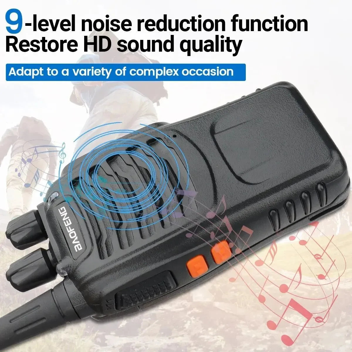Baofeng BF-888S Pro Walkie Talkie - Long Range Portable UHF 400-470MHz Two-Way Radio for Camping and Hotels - Trekker Essentials
