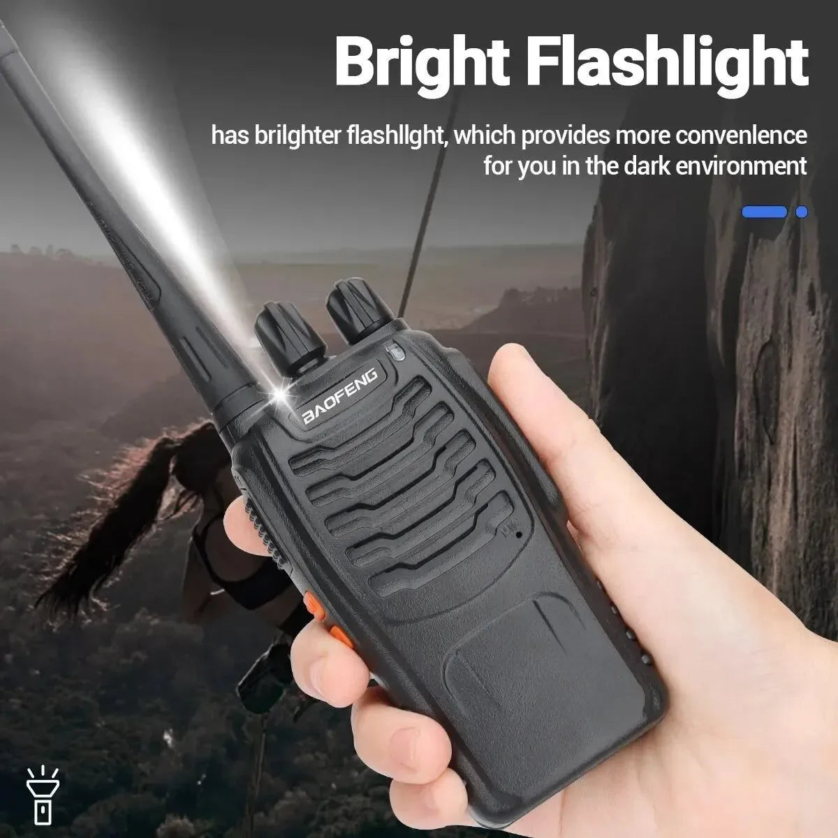 Baofeng BF-888S Pro Walkie Talkie - Long Range Portable UHF 400-470MHz Two-Way Radio for Camping and Hotels - Trekker Essentials