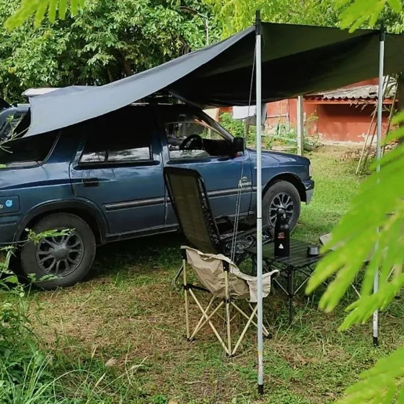 Bat-Shaped Car Side Awning – Waterproof 2x3m UV-Blocking Shelter for SUV/Van - Trekker Essentials