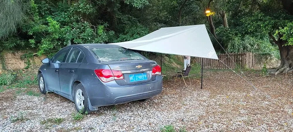 Bat-Shaped Car Side Awning – Waterproof 2x3m UV-Blocking Shelter for SUV/Van - Trekker Essentials