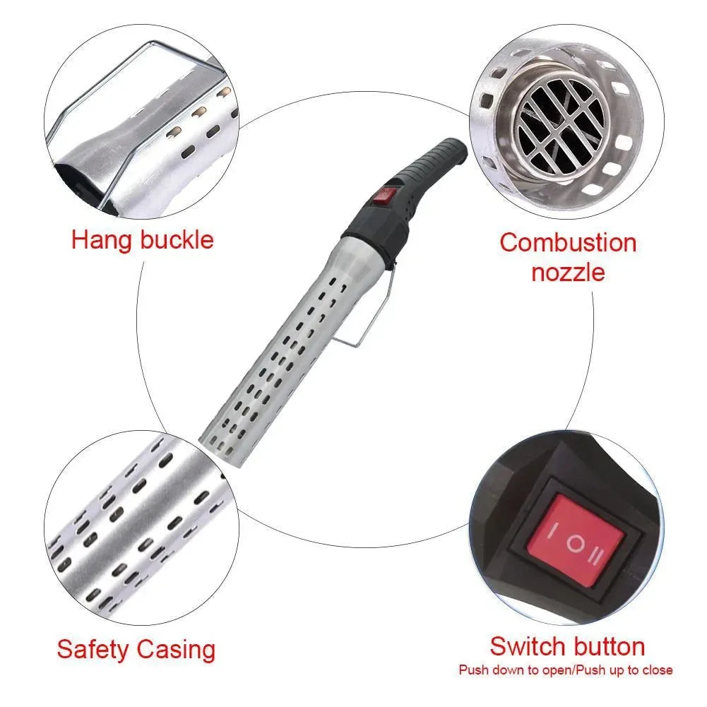 BBQ Starter Charcoal Lighter - Electric Firelighter for Kamado Barbecue Grill | Quickly Ignite BBQ Smoker Grill - Trekker Essentials