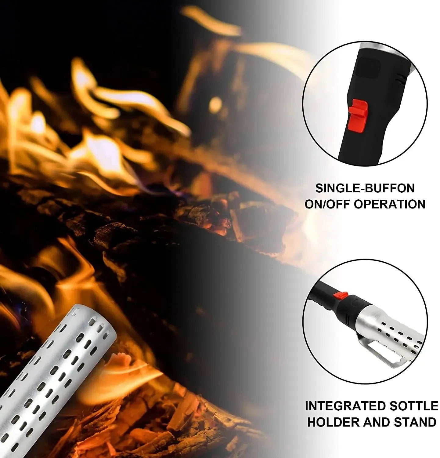 BBQ Starter Charcoal Lighter - Electric Firelighter for Kamado Barbecue Grill | Quickly Ignite BBQ Smoker Grill - Trekker Essentials