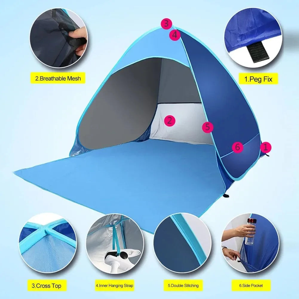 Beach Tent UV 50+ Automatically Popping Outdoor Tent - Trekker Essentials