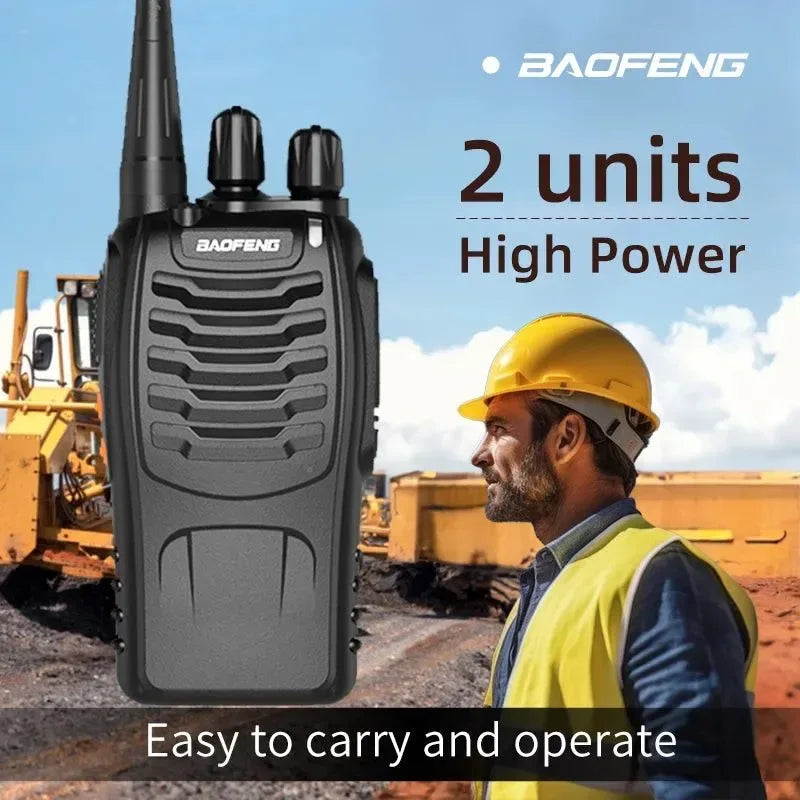 BF-888S UHF Walkie Talkie 2PCS Set - High Power, Channel 16, Flashlight, Portable Two-Way Radio for Children's Toys - Trekker Essentials