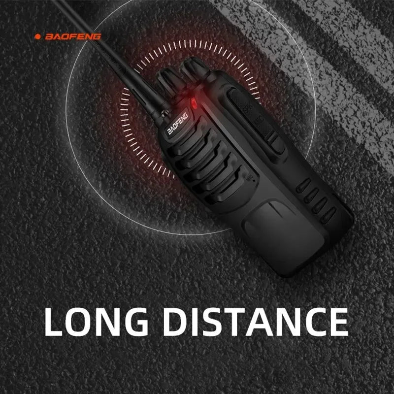 BF-888S UHF Walkie Talkie 2PCS Set - High Power, Channel 16, Flashlight, Portable Two-Way Radio for Children's Toys - Trekker Essentials