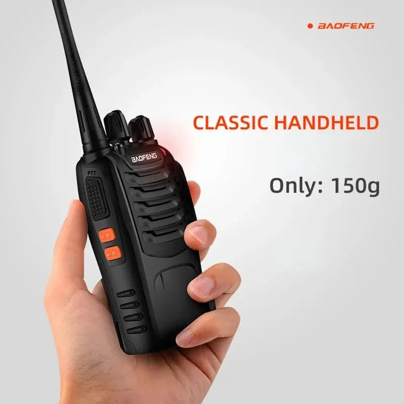 BF-888S UHF Walkie Talkie 2PCS Set - High Power, Channel 16, Flashlight, Portable Two-Way Radio for Children's Toys - Trekker Essentials