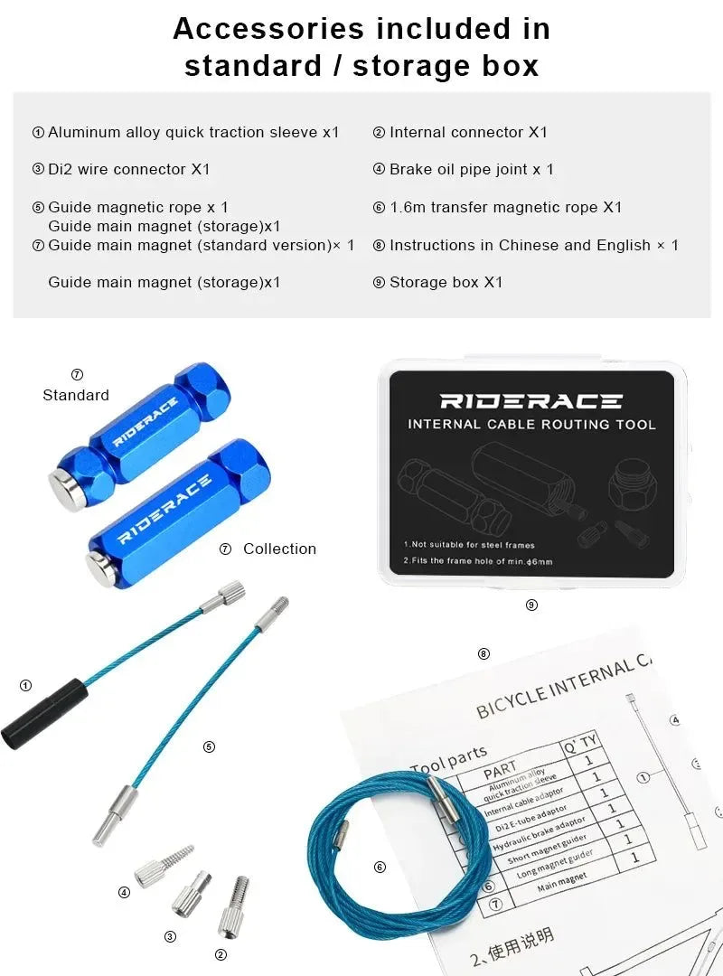 Bike Internal Cable Routing Kit - Multifunction Tool for Bicycle Brake and Shift Installation - Trekker Essentials