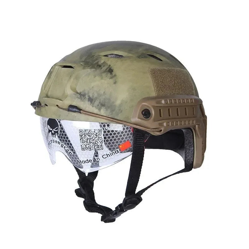 BJ Type FAST Helmet with Tactical Goggles – Ideal for Airsoft, Hunting, and Outdoor Activities - Trekker Essentials