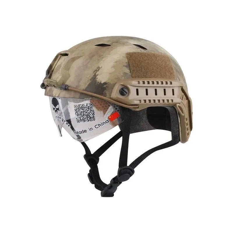 BJ Type FAST Helmet with Tactical Goggles – Ideal for Airsoft, Hunting, and Outdoor Activities - Trekker Essentials
