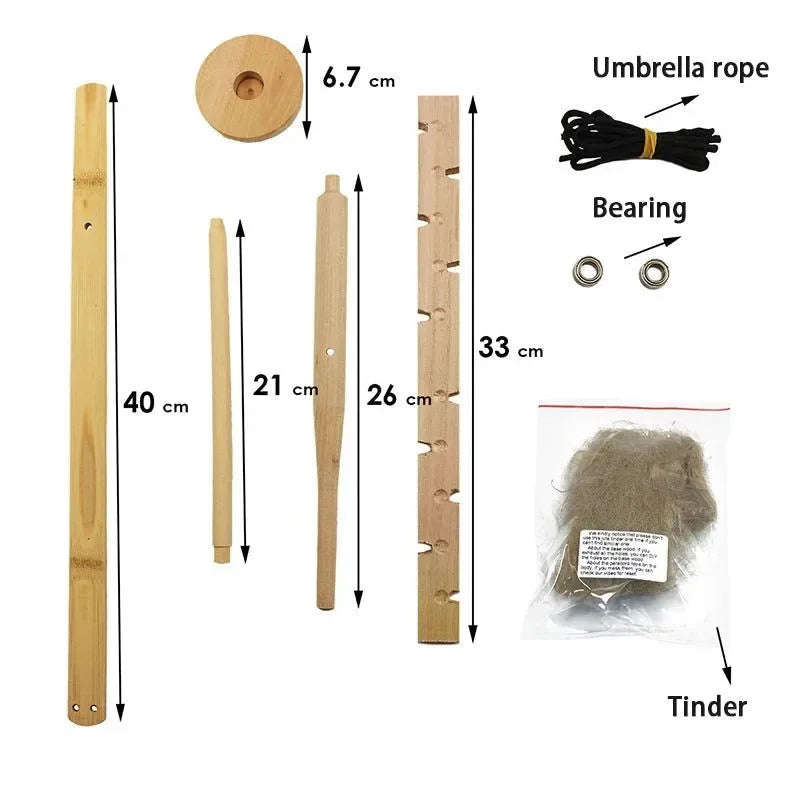 Bow Drill Fire Starter Kit – Handcrafted Wilderness Survival Tool for Bushcraft & Camping - Trekker Essentials