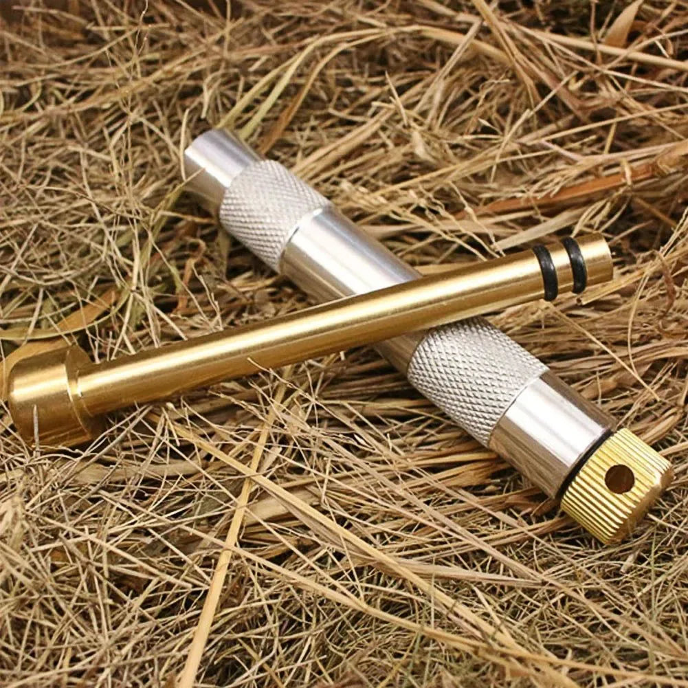 Brass Emergency Fire Starter Compression Piston for Survival and Camping - Trekker Essentials