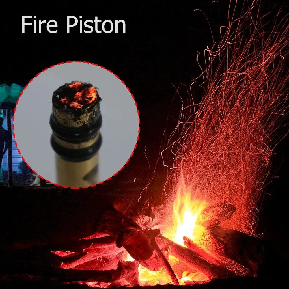 Brass Emergency Fire Starter Compression Piston for Survival and Camping - Trekker Essentials