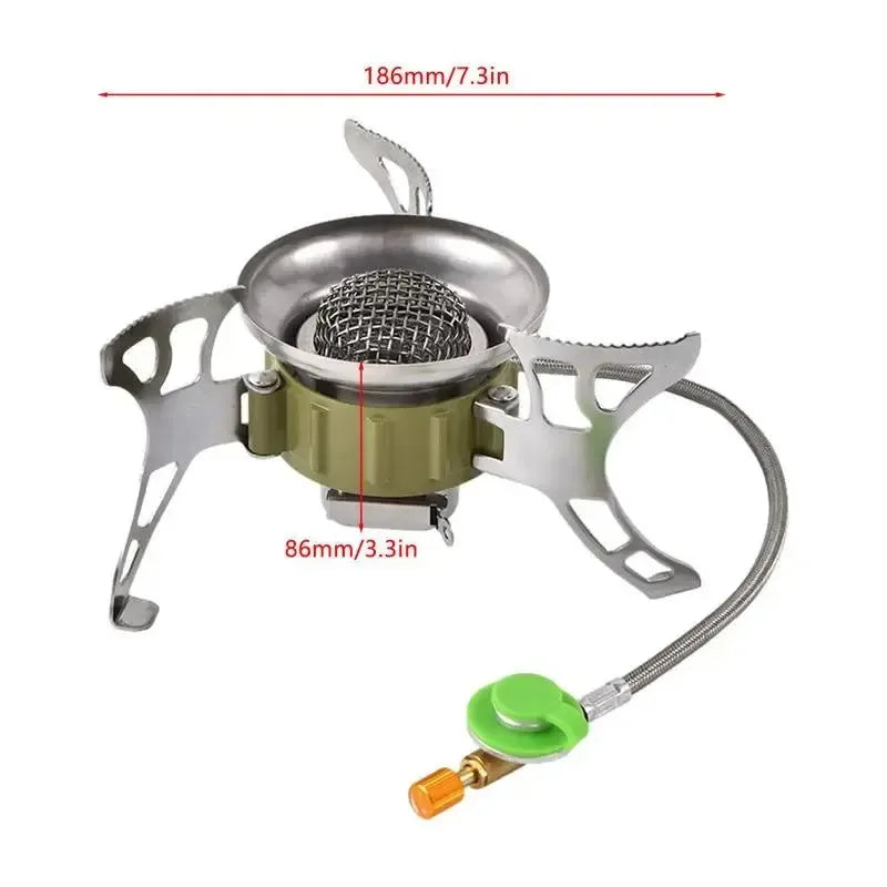 BRS-15B Multifunctional Windproof Furnace | 1400-2900W Camping Propane Stove | Foldable Cooking Gas Stove for Outdoor Picnic and Hiking - Trekker Essentials