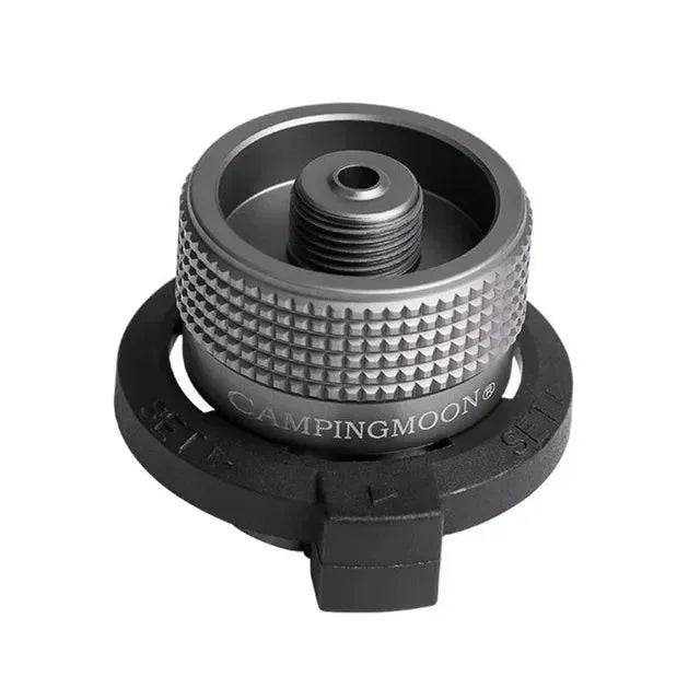 Butane Adapter with Bracket for Gas Cartridge Conversion, Nozzle to Screw Type, Lindal Valve Output - Trekker Essentials