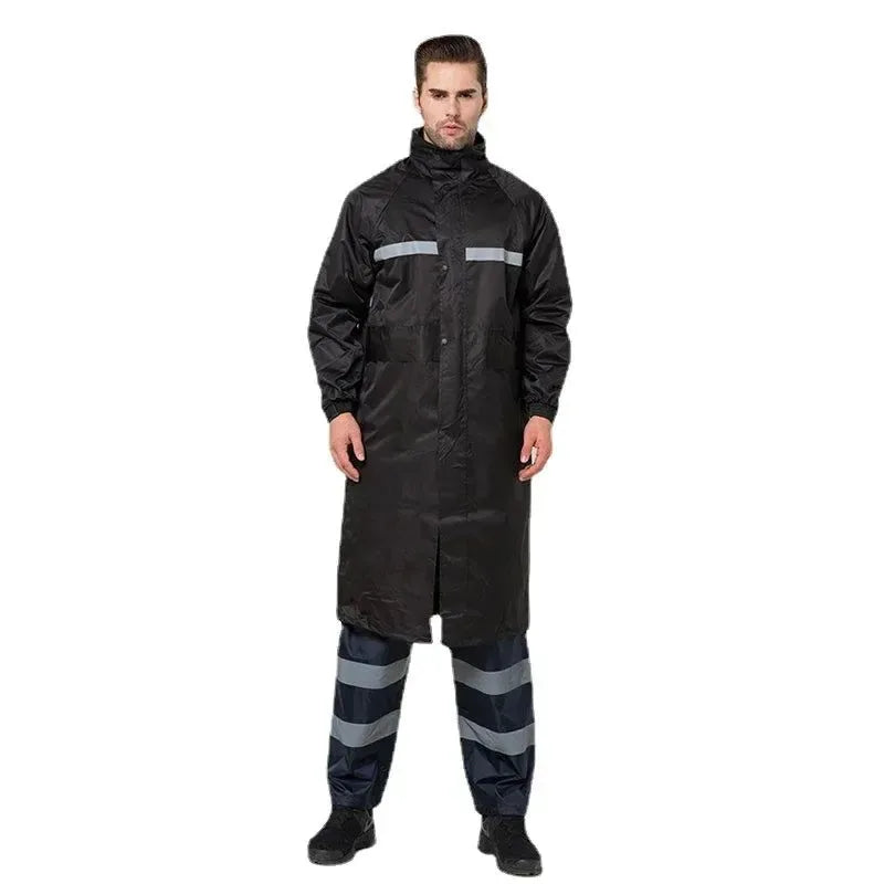 Camouflage Reflective Long One-Piece Raincoat - Waterproof Poncho for Men and Women - Trekker Essentials