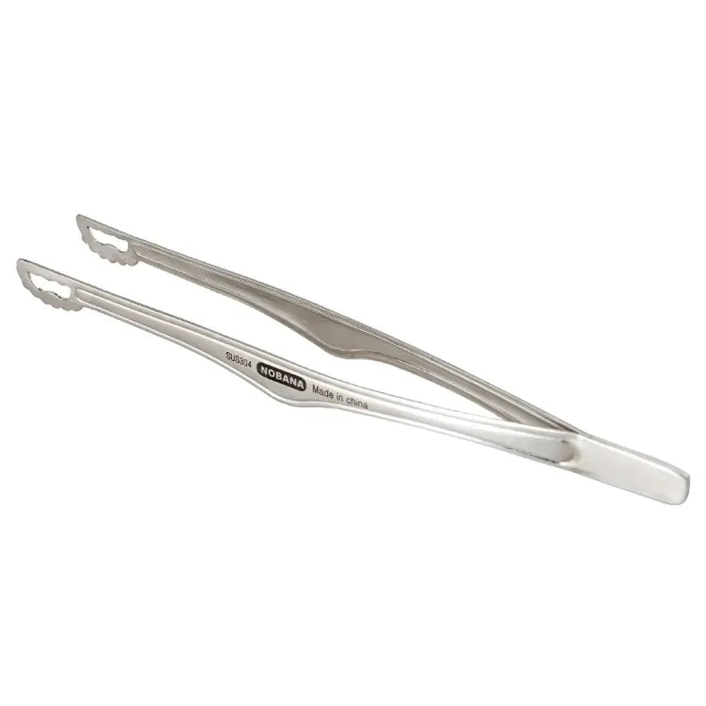 Camping BBQ Clip Stainless Steel - Ultralight Heat-Resistant Reusable Food Tongs for BBQ and Picnic - Trekker Essentials