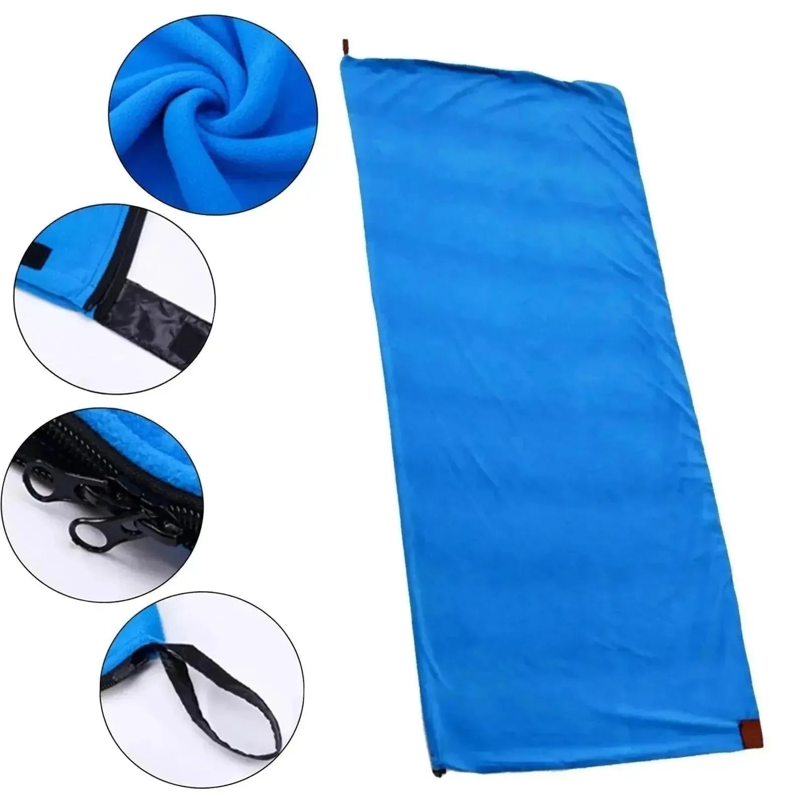 Camping Blanket - Soft Fleece Sleeping Bag Liner for Outdoor Adult Backpacking - Trekker Essentials
