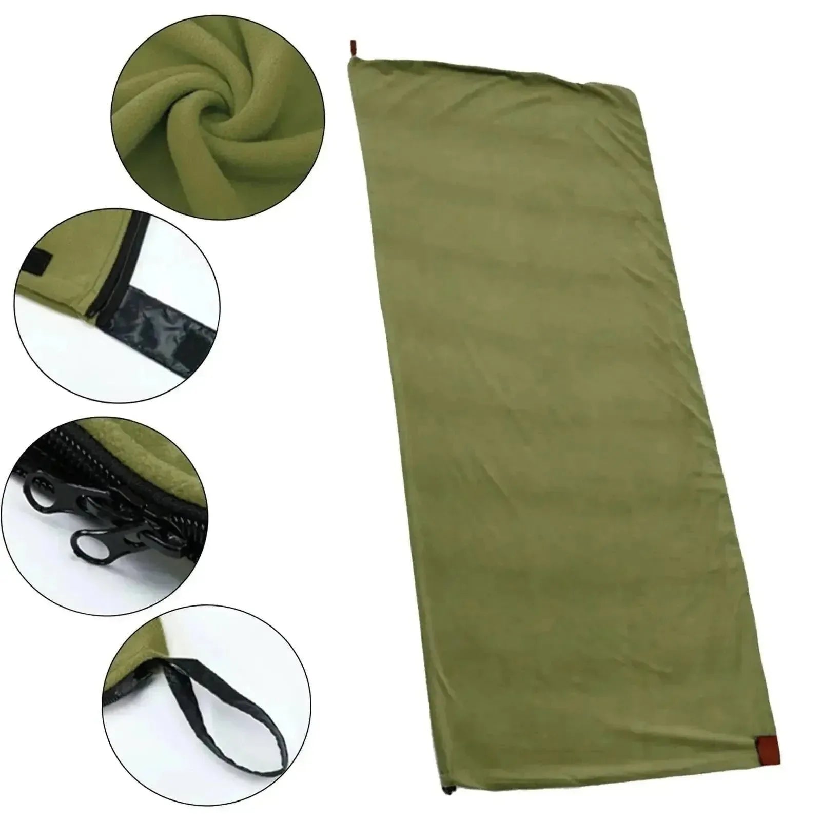 Camping Blanket - Soft Fleece Sleeping Bag Liner for Outdoor Adult Backpacking - Trekker Essentials