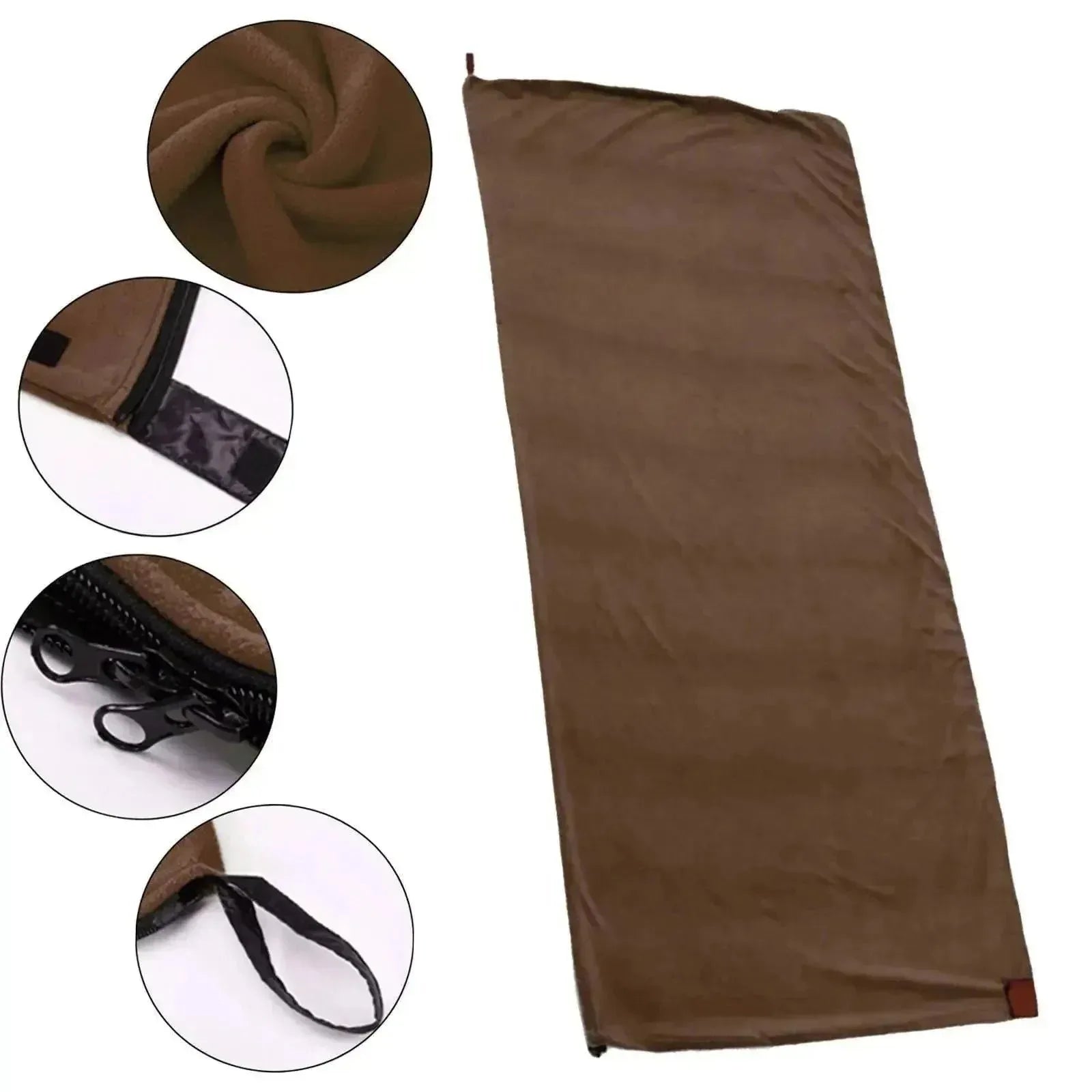 Camping Blanket - Soft Fleece Sleeping Bag Liner for Outdoor Adult Backpacking - Trekker Essentials