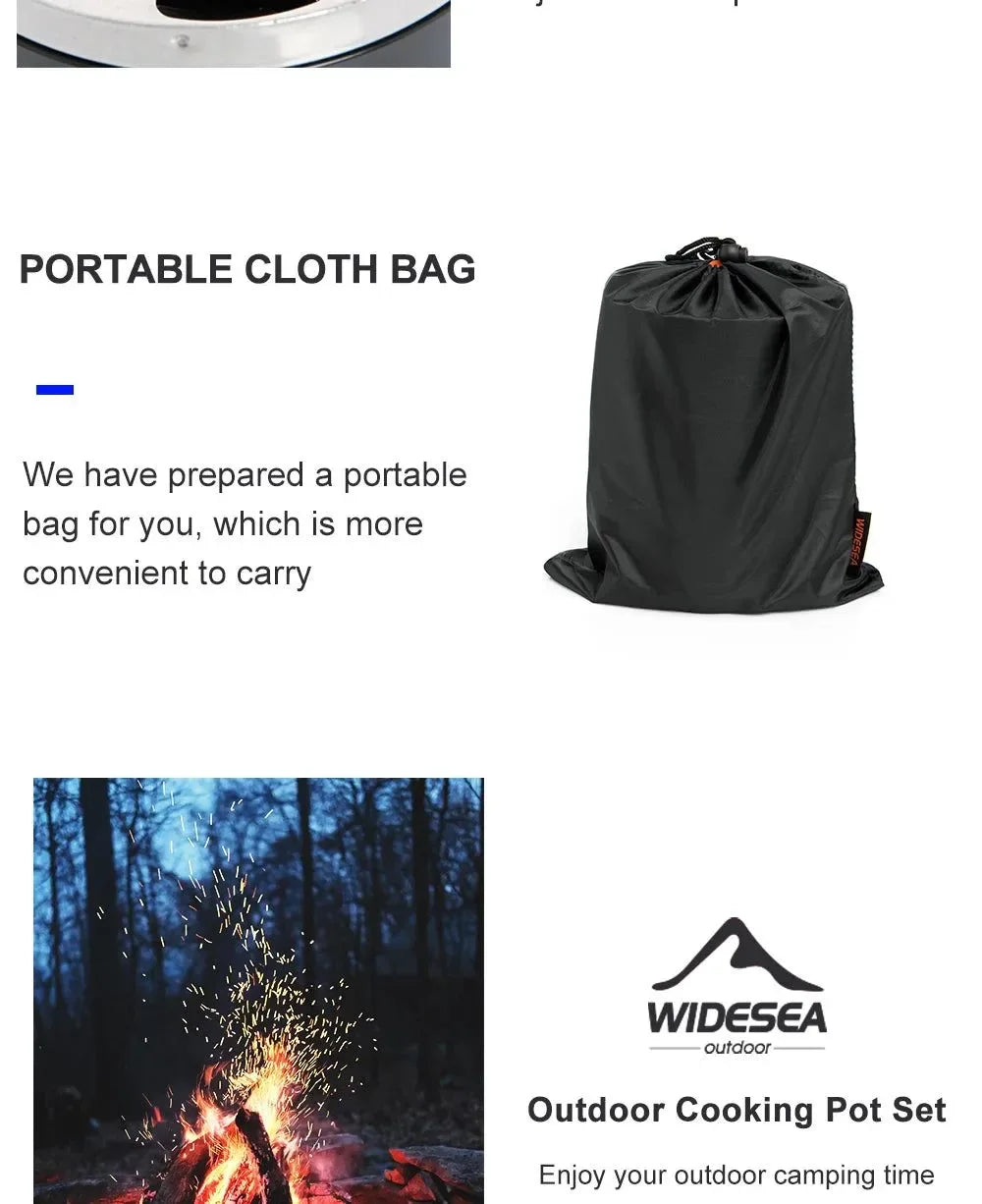 Camping Cooking System with Heat Exchanger – Complete Outdoor Pot Set & Gas Stove - Trekker Essentials