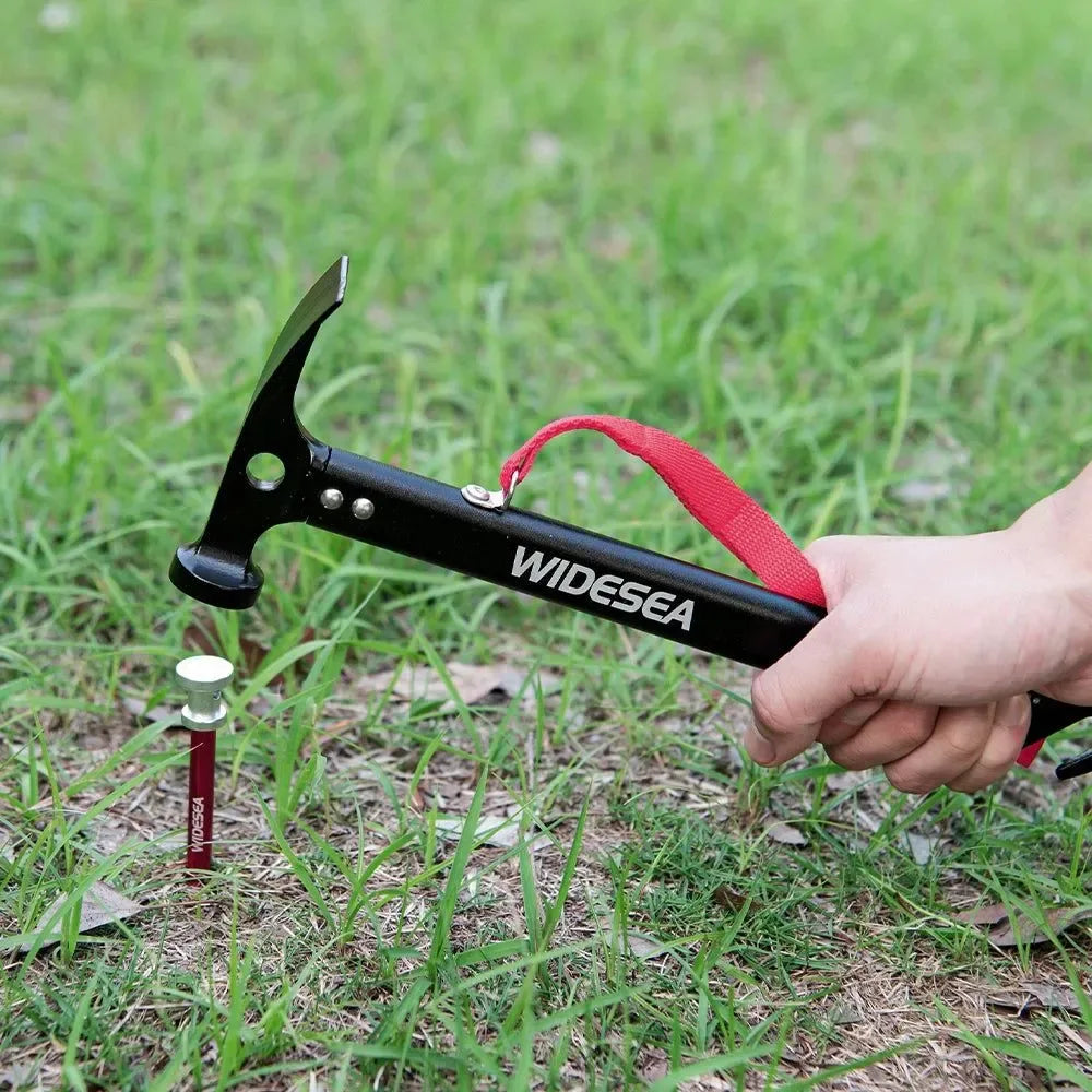 Camping Hammer - Stainless Steel and Copper Outdoor Tent Peg Stake Mallet with Stake Puller for Mountaineering and Hiking - Trekker Essentials