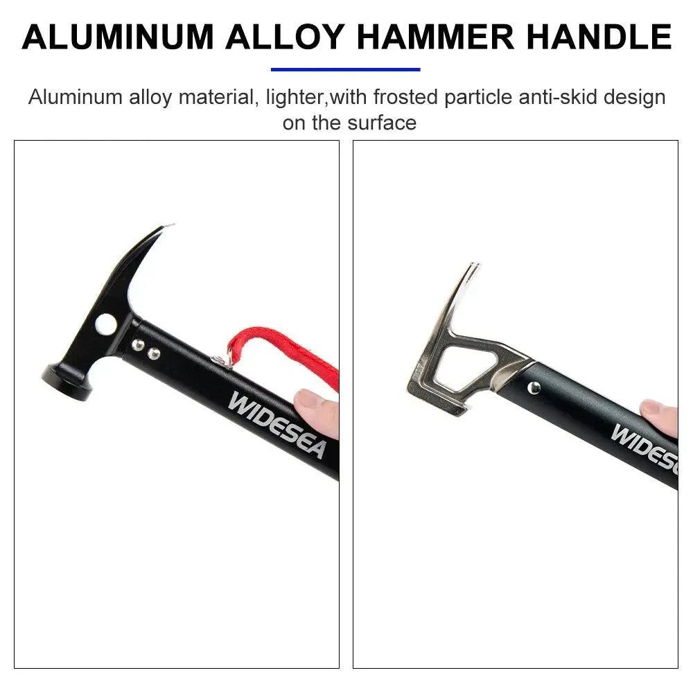Camping Hammer - Stainless Steel and Copper Outdoor Tent Peg Stake Mallet with Stake Puller for Mountaineering and Hiking - Trekker Essentials