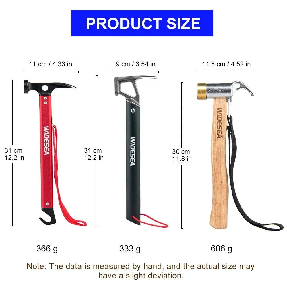 Camping Hammer - Stainless Steel and Copper Outdoor Tent Peg Stake Mallet with Stake Puller for Mountaineering and Hiking - Trekker Essentials