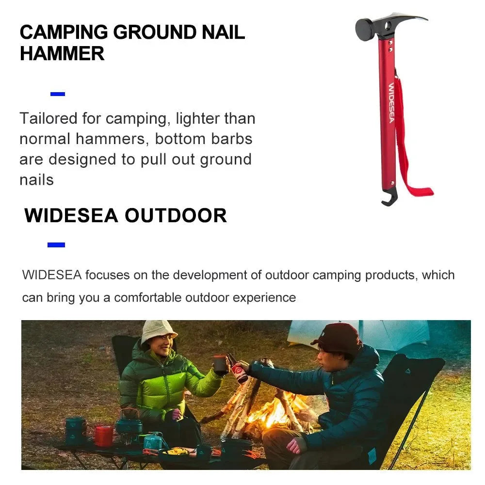 Camping Hammer - Stainless Steel and Copper Outdoor Tent Peg Stake Mallet with Stake Puller for Mountaineering and Hiking - Trekker Essentials