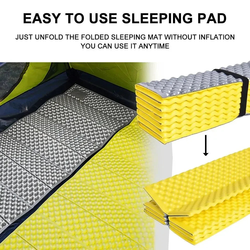 Camping Mat Portable Sleeping Pad - Picnic Foam Bed Mattress Travel Trekking Equipment Blanket Waterproof Moistureproof - Trekker Essentials