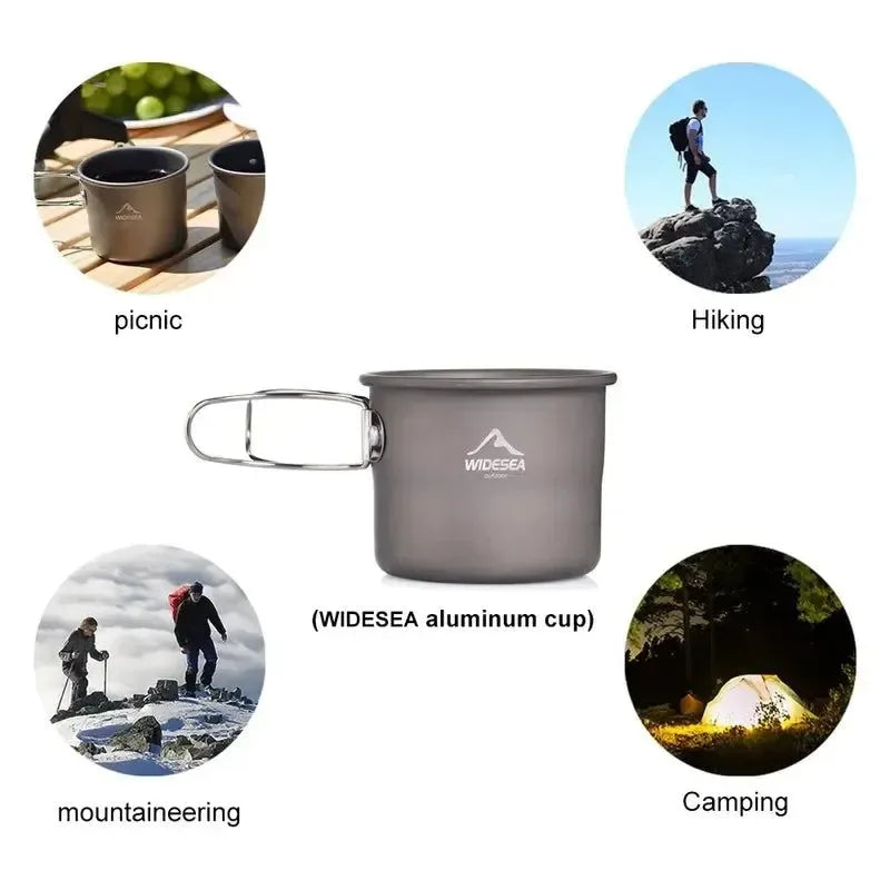 Camping Mug - Outdoor Coffee & Tea Aluminum Cup for Tourism, Picnic, Trekking, and Hiking - Trekker Essentials