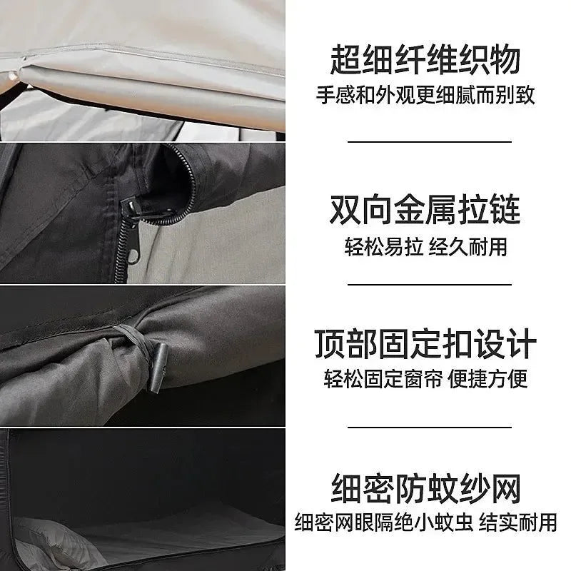Camping Outdoor Folding One-Touch Tent - Lightweight Car Tent for One Person, Winter Indoor Privacy Tent - Trekker Essentials