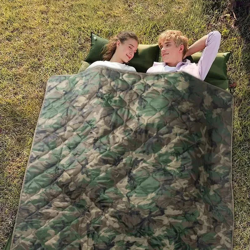 Camping Quilt - Portable Warm Blanket and Ultralight Travel Sleeping Mattress - Trekker Essentials
