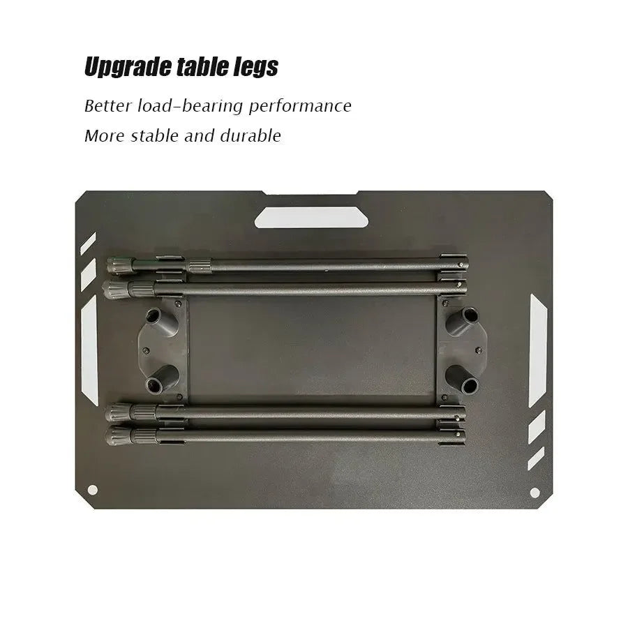 Camping Table Aluminum Alloy Folding Table with Carrying Bag - Lightweight Outdoor Desk for Picnic, Camping, Tactical Use - Trekker Essentials