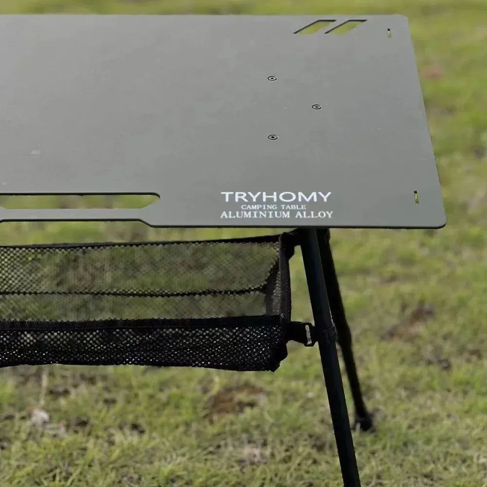 Camping Table Aluminum Alloy Folding Table with Carrying Bag - Lightweight Outdoor Desk for Picnic, Camping, Tactical Use - Trekker Essentials