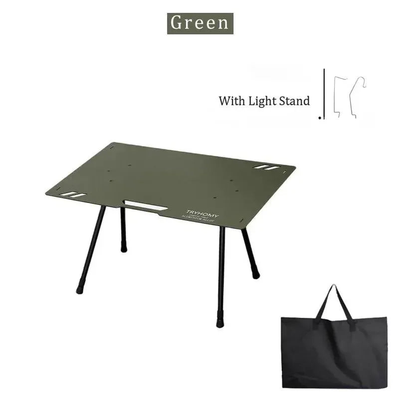Camping Table Aluminum Alloy Folding Table with Carrying Bag - Lightweight Outdoor Desk for Picnic, Camping, Tactical Use - Trekker Essentials