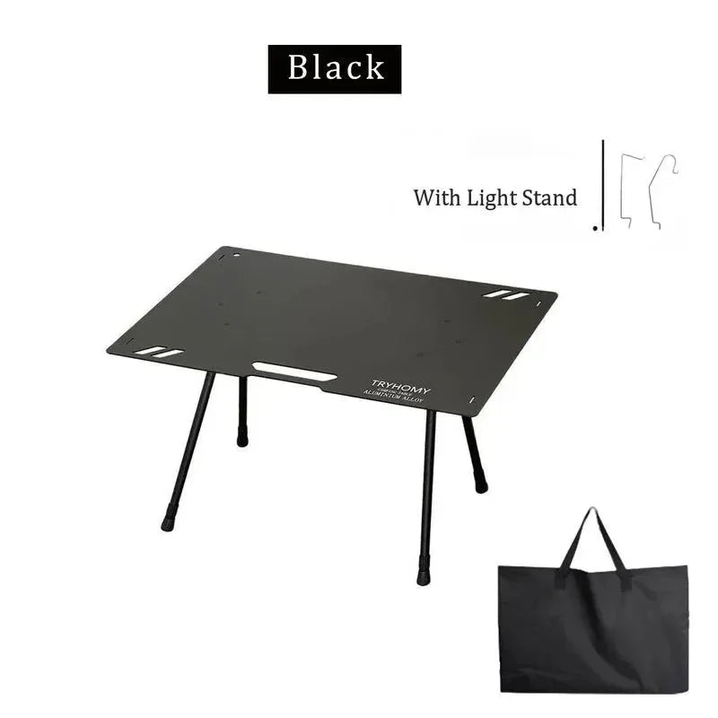 Camping Table Aluminum Alloy Folding Table with Carrying Bag - Lightweight Outdoor Desk for Picnic, Camping, Tactical Use - Trekker Essentials