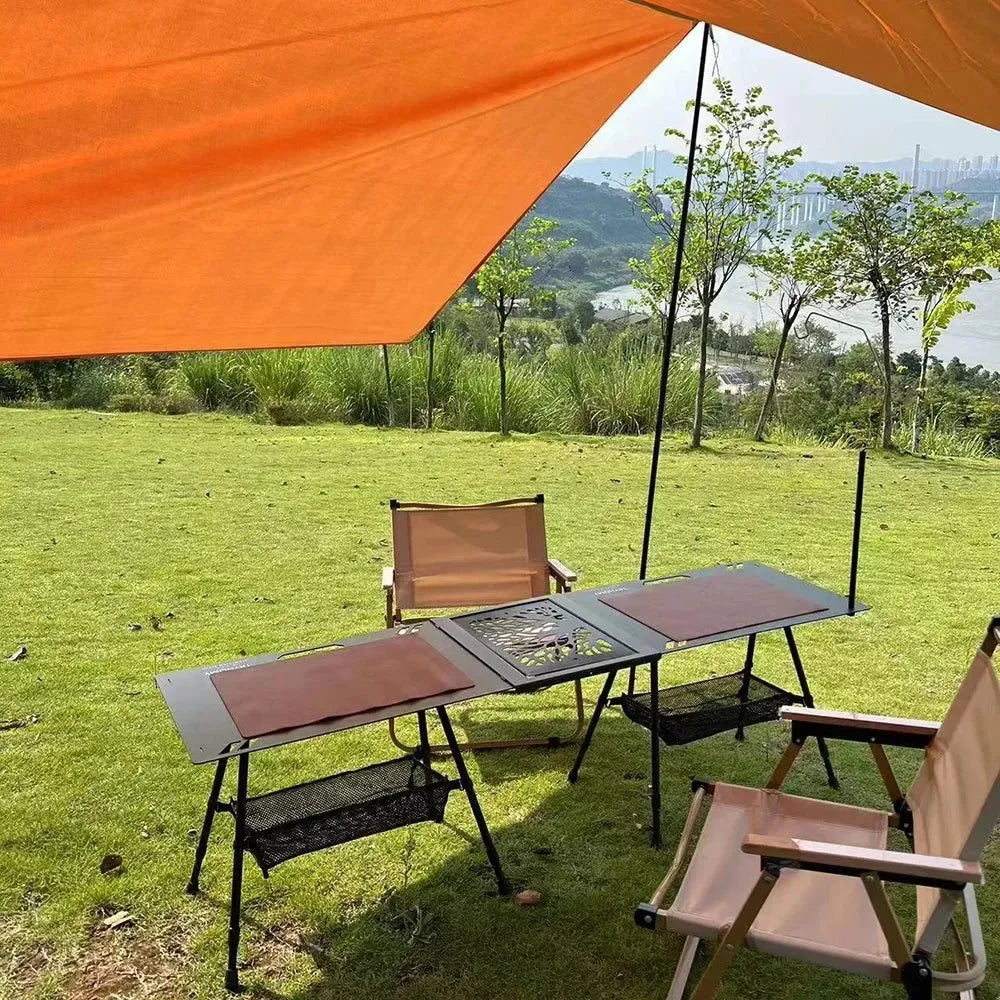 Camping Table Aluminum Alloy Folding Table with Carrying Bag - Lightweight Outdoor Desk for Picnic, Camping, Tactical Use - Trekker Essentials