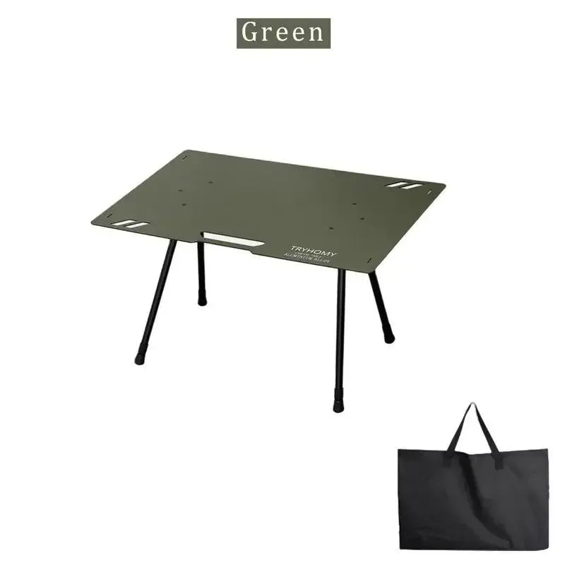 Camping Table Aluminum Alloy Folding Table with Carrying Bag - Lightweight Outdoor Desk for Picnic, Camping, Tactical Use - Trekker Essentials
