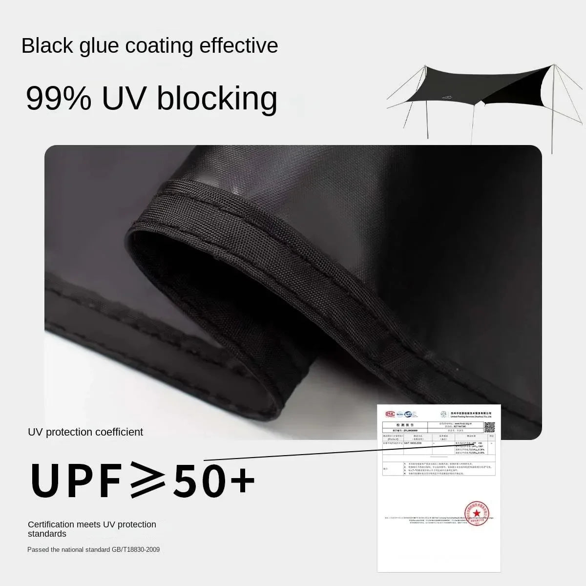 Camping Tarp Tent, Vinyl Canopy Beach Sun Shelter, Waterproof Awning, Picnic Supplies - Trekker Essentials
