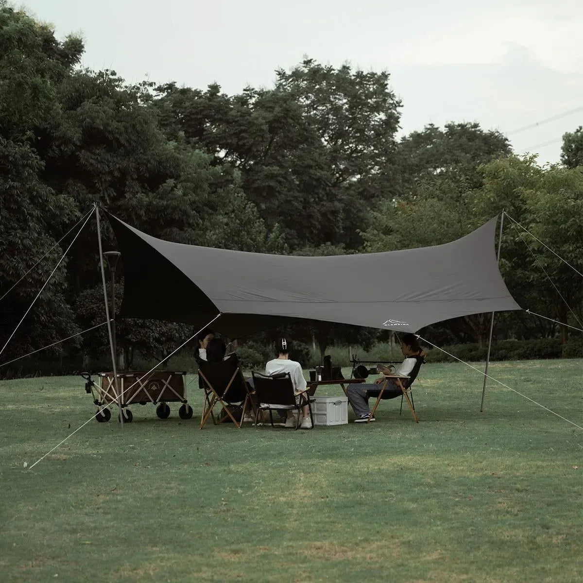 Camping Tarp Tent, Vinyl Canopy Beach Sun Shelter, Waterproof Awning, Picnic Supplies - Trekker Essentials