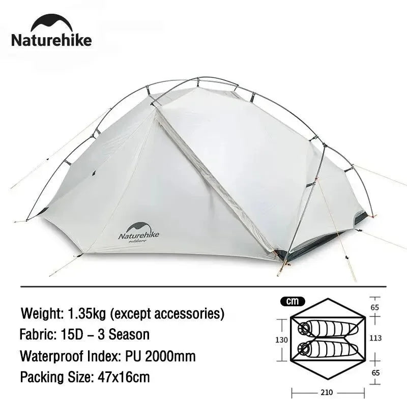 Camping Tent - Ultralight Waterproof Shelter for 1-2 Persons, Ideal for Travel, Hiking, and Beach Adventures - Trekker Essentials