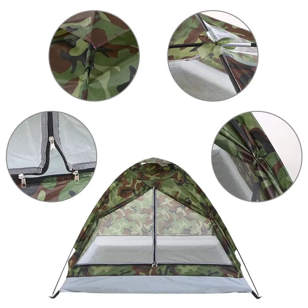 Camping Tent - Waterproof, Windproof, UV Sunshade Canopy for 1/2 Person - Trekker Essentials