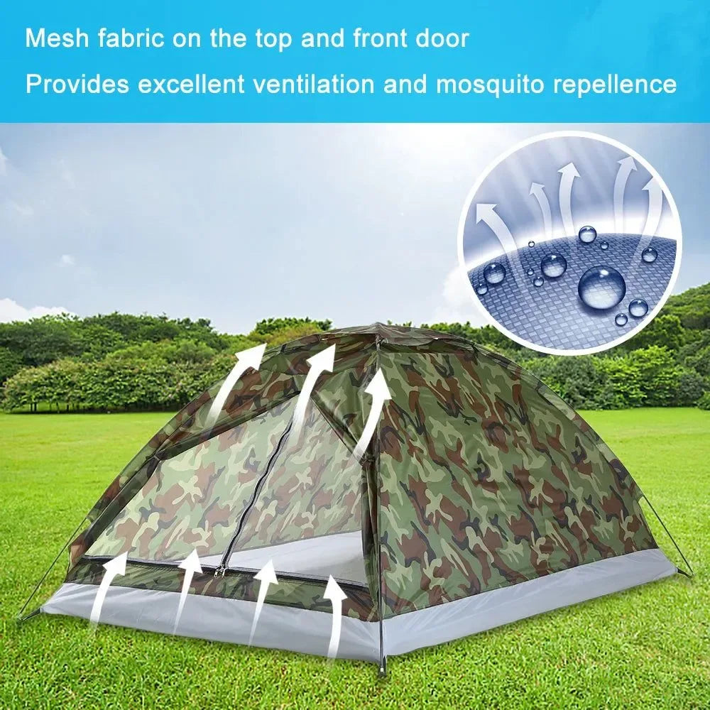 Camping Tent - Waterproof, Windproof, UV Sunshade Canopy for 1/2 Person - Trekker Essentials