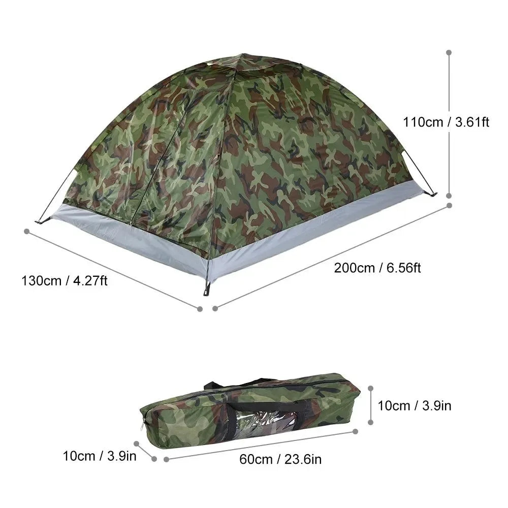 Camping Tent - Waterproof, Windproof, UV Sunshade Canopy for 1/2 Person - Trekker Essentials