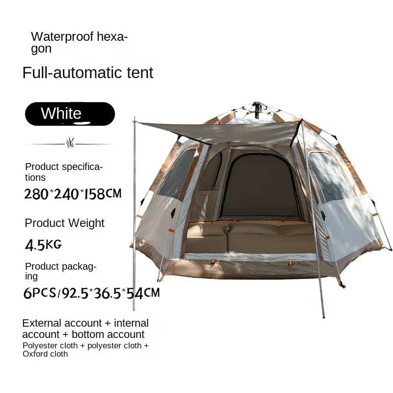 Camping Tent Waterproof Hexagonal Fully Automatic Tent - Trekker Essentials